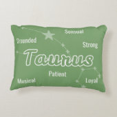 タウラスグリーンピンク星占い〔占星術の〕十二宮図徴候 アクセントクッション (裏面)