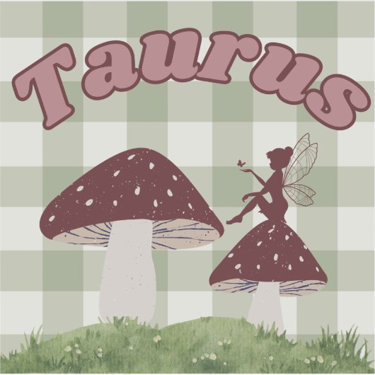 タウラスコテージコアエステティックフェアリーきのこアート シール (正面)