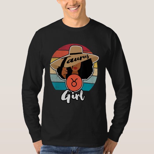 タウラスサインガールクイーンハッピーバースデー4月～5月 Tシャツ (正面)