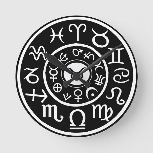 タウラスザブルシテリア〔占星術の〕十二宮図 ラウンド壁時計 (正面)