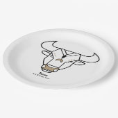 タウラスザブルブラック金ゴールドパーソナライズされた〔占星術の〕十二宮図 ペーパープレート (アングル)