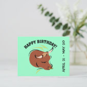 タウラスザブル芸術的〔占星術の〕十二宮図サインイラストレーション ポストカード (スタンド正面)