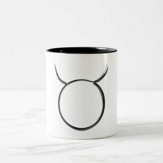 タウラスザブル〔占星術の〕十二宮図のサインミニマル占星術 ツートーンマグカップ (中央)