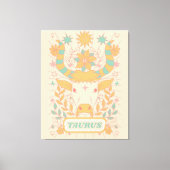 タウラスシタル〔占星術の〕十二宮図パステルドリームズウォールアーツ キャンバスプリント (正面)