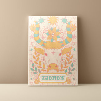 タウラスシタル〔占星術の〕十二宮図パステルドリームズウォールアーツ キャンバスプリント