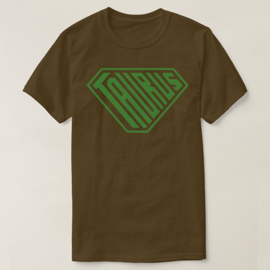タウラススーパー権限を持つ〔占星術の〕十二宮図グリーン Tシャツ (デザイン正面)