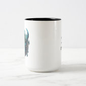 タウラスティール（緑がかった色）とブラックウォーター色〔占星術の〕十二宮図 ツートーンマグカップ (中央)