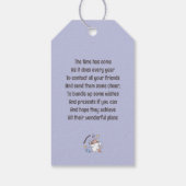 タウラスドリームズスリーピー〔占星術の〕十二宮図バニーパターン ギフトタグ (裏面)