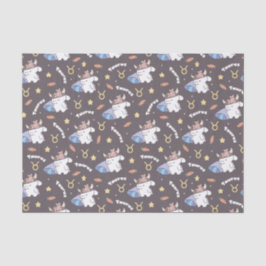 タウラスドリームズスリーピー〔占星術の〕十二宮図バニーパターン 薄葉紙