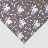 タウラスドリームズスリーピー〔占星術の〕十二宮図バニーパターン 薄葉紙 (詳細)