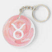 タウラスパーソナライズされた水彩〔占星術の〕十二宮図標識 キーホルダー (裏面)