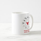 タウラスパーソナライズされた〔占星術の〕十二宮図誕生日ギフト コーヒーマグカップ (正面右)