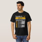 タウラスファクト〔占星術の〕十二宮図占星術おもしろい星占い星 Tシャツ (正面フル)