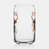 タウラスブルウォーターカラー〔占星術の〕十二宮図サイン誕生日 ガラス缶 (左)