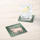 タウラスブルスターリーフラワーズコースターセット スクエアペーパーコースター (インサイチュ)