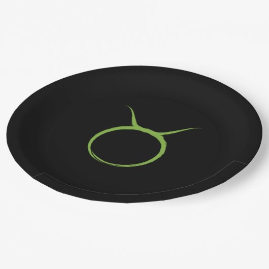 タウラスブル4月5月星占〔占星術の〕十二宮図誕生日 ペーパープレート (アングル)