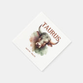 タウラスブル〔占星術の〕十二宮図をテーマにした誕生日パーティー スタンダードカクテルナプキン (角)