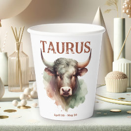 タウラスブル〔占星術の〕十二宮図をテーマにした誕生日パーティー 紙コップ