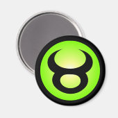 タウラス占星術サインサニーグリーン マグネット (正面/裏面)