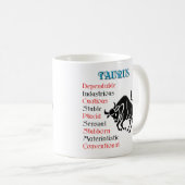 タウラス占星術〔占星術の〕十二宮図標識 コーヒーマグカップ (正面右)