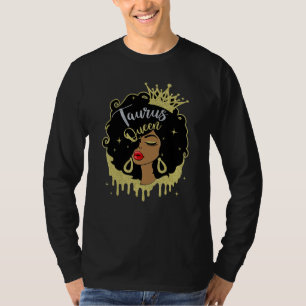 タウラス女王メラニン黒人女性ホロスコープ黒 Tシャツ