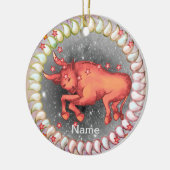 タウラス誕生日オーナメント セラミックオーナメント (左)