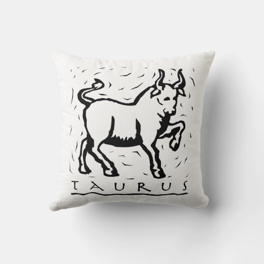 タウラス誕生日年占星術の〔占星術の〕十二宮図標識 クッション (裏面)