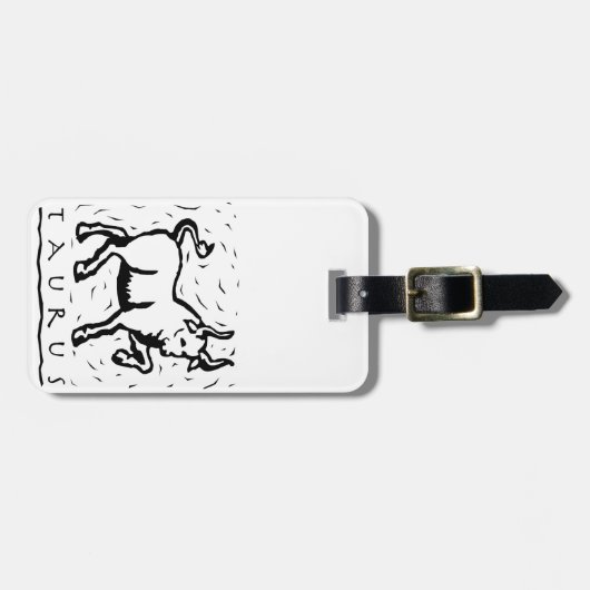 タウラス誕生日年占星術の〔占星術の〕十二宮図標識 ラゲッジタグ (正面横)