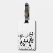 タウラス誕生日年占星術の〔占星術の〕十二宮図標識 ラゲッジタグ (裏面縦)