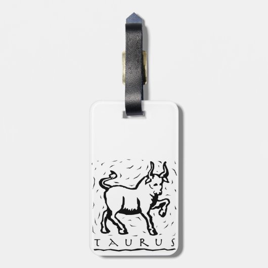 タウラス誕生日年占星術の〔占星術の〕十二宮図標識 ラゲッジタグ (裏面縦)
