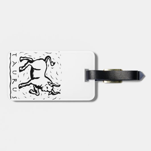 タウラス誕生日年占星術の〔占星術の〕十二宮図標識 ラゲッジタグ (裏面横)