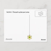 タウラス/ゴールド,グリーンエメラルド 星座 誕生石 ポストカード (裏面)