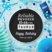 タウラス〔占星術の〕十二宮図おもしろい特性誕生日 ペーパープレート (パーティー)