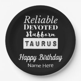 タウラス〔占星術の〕十二宮図おもしろい特性誕生日 ペーパープレート