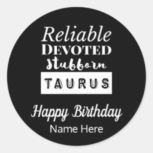 タウラス〔占星術の〕十二宮図おもしろい特性誕生日 ラウンドシール