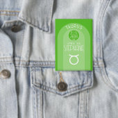 タウラス〔占星術の〕十二宮図カスタム誕生日写真占星術 缶バッジ (インサイチュ)