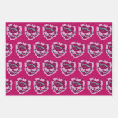 タウラス〔占星術の〕十二宮図コケットハートお誕生日ケーキ ラッピングペーパーシート (正面2)