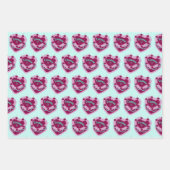 タウラス〔占星術の〕十二宮図コケットハートお誕生日ケーキ ラッピングペーパーシート (正面)