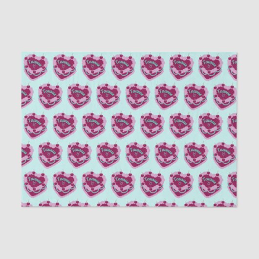 タウラス〔占星術の〕十二宮図コケットハートお誕生日ケーキ 薄葉紙 (正面)