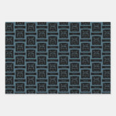 タウラス〔占星術の〕十二宮図サインおもしろい引用文ブルー文字誕生日 ラッピングペーパーシート (正面)