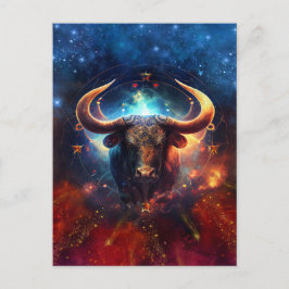 タウラス〔占星術の〕十二宮図サインウォーター色デザイン ポストカード