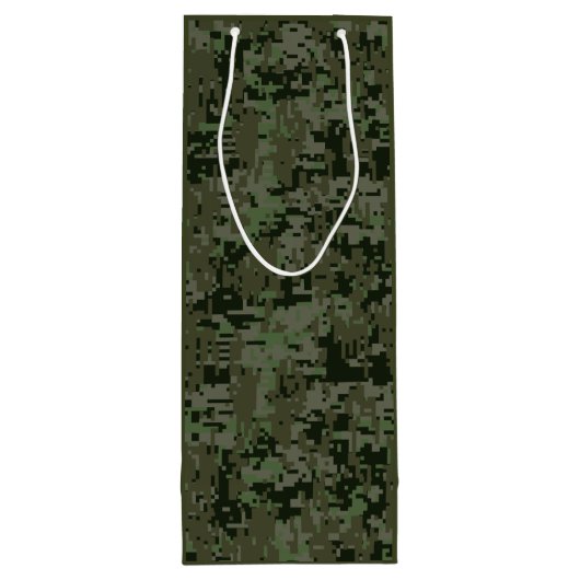 タウラス〔占星術の〕十二宮図サインオンウッドランドデジタルカモフラージュ ワインギフトバッグ (裏面)