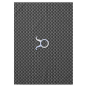 タウラス〔占星術の〕十二宮図サインオンカーボンファイバースタイル テーブルクロス (正面)