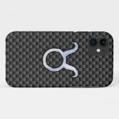 タウラス〔占星術の〕十二宮図サインオンチャコールカーボンファイバープリント Case-Mate iPhoneケース (裏面(横))