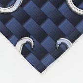 タウラス〔占星術の〕十二宮図サインオンネイビーブルーカーボンファイバースタイル フリースブランケット (角)