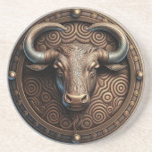 タウラス〔占星術の〕十二宮図サインタウロス占星術 コースター (正面)