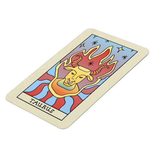 タウラス〔占星術の〕十二宮図サイン抽象芸術アートヴィンテージ マグネット (左側)