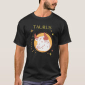 タウラス〔占星術の〕十二宮図サイン&引用文モダンギフトエレガントテーマ Tシャツ (正面)