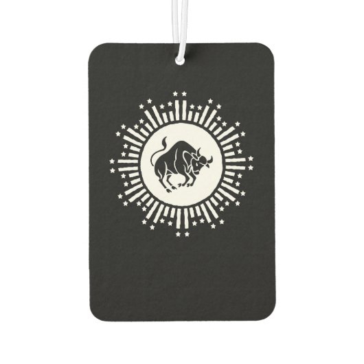 タウラス〔占星術の〕十二宮図シンボル天空スターバスト カーエアーフレッシュナー (裏面)