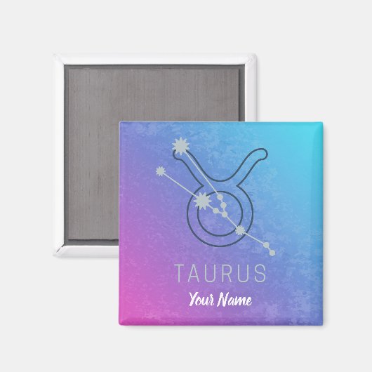 タウラス〔占星術の〕十二宮図スターサインウォーター色占星術 マグネット (正面/裏面)
